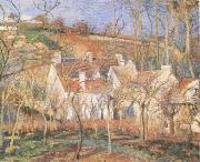 Camille Pissarro Red Roofs(Village Cornet,Impression of Winter) (mk09) oil painting on canvas